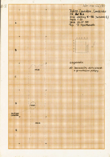 KZG, V 14 A, plan archeologiczny wykopu
