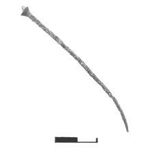 pin with a pierced pinhead (Mierczyce) - metallographic analysis