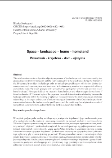 Space &ndash; landscape &ndash; home &ndash; homeland