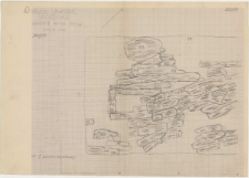 KZG, VI 502 C, plan archeologiczny wykopu, konstrukcje drewniane