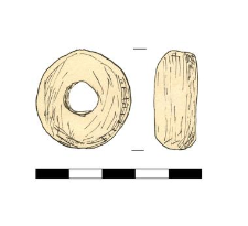 spindle whorl, clay
