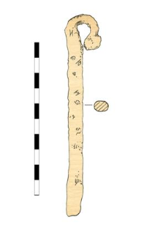 przedmiot, żelazny, fragment