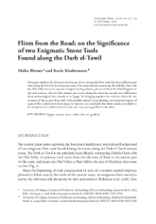 Flints from the Road: on the Significance of two Enigmatic Stone Tools Found along the Darb el‑Tawil