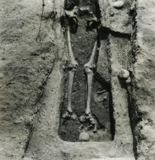 Grave 4-88, burial cut, inhumation - skeleton with birth defect