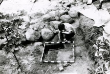 Grave 1-89, documentation works, foundation walls fragment
