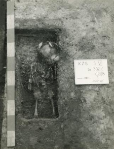 Grave 1-85, burial cut with child skeleton