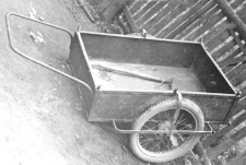 Two-wheeled manually pulled cart