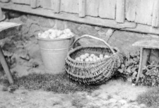 Basket with one handle