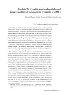 Wyniki badań wykopaliskowych przeprowadzonych na suraskim grodzisku w 1936 r.