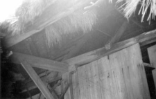 Eaves above a doors of a barn