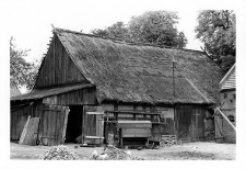 A frame-clay barn