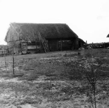 A post-and-plank barn