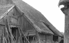 A barn with outbuildings