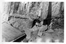 A fragment of a half-timbered building