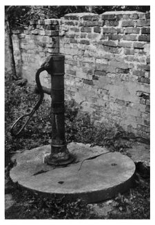 A well with a pump