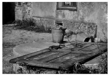 A well with a manual lift