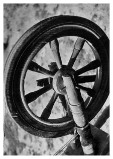 A spinning wheel fragment
