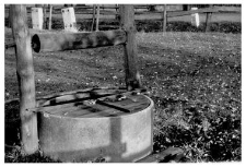 A well with a winch