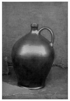 A stoneware bottle