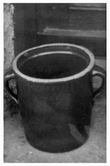 A stoneware pot