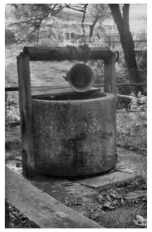 A well with a winch