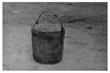 A stave vessel (a bucket)