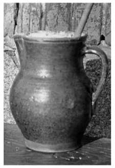 A stoneware jug