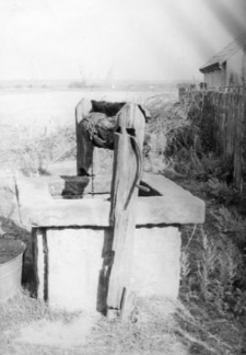 A well with a winch