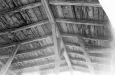 A roof construction in a barn