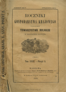 Roczniki Gospodarstwa Krajowego T. 35 z. 2 (1859)
