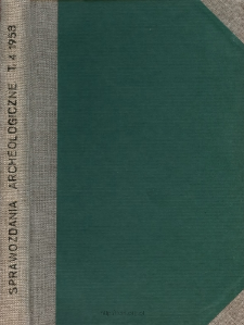 Sprawozdanie z badań wykopaliskowych w Zesławicach (Nowa Huta) w latach 1953 - 1955