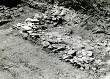 Fragment of the stone foundations of the church (collegiate church)