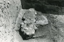 Deep trench outside the collegiate church (from the south), hearth no 2 from the north
