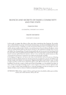 Silences and Secrets of Family, Community and the State