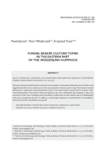 Funnel Beaker culture tombs in the eastern part of the Wodzisław Hummock