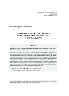Roman and Early Byzantine finds from the Japanese Archipelago &ndash; a critical survey