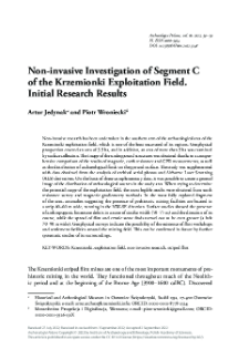Non-invasive Investigation of Segment C of the Krzemionki Exploitation Field. Initial Research Results