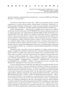 &bdquo;Kamienie młyńskie w kościołach Pomorza Środkowego&rdquo;. 1st Annual millPOLstone Workshop, Koszalin, 1&ndash;2 września 2021 r.