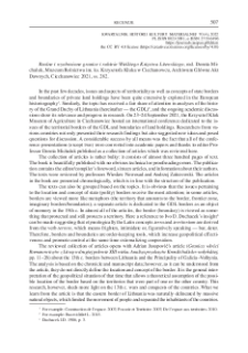 Realne i wyobrażone granice i rubieże Wielkiego Księstwa Litewskiego, red. Dorota Mi-chaluk, Muzeum Rolnictwa im. ks. Krzysztofa Kluka w Ciechanowcu, Archiwum Gł&oacute;wne Akt Dawnych, Ciechanowiec 2021, ss. 282. : [recenzja]