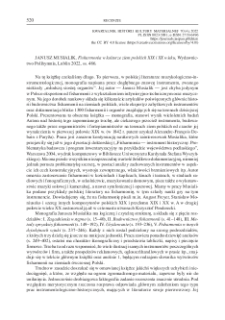 Fisharmonia w kulturze ziem polskich XIX i XX wieku, JANUSZ MUSIALIK, Wydawnictwo Polihymnia, Lublin 2022, ss. 486. :[recenzja]