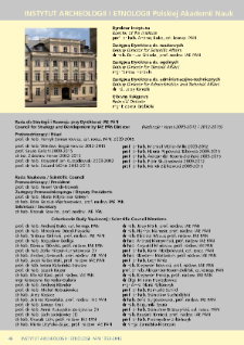 Institute od Archaeology and Ethnology Polish Academy of Sciences