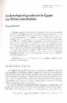 Archaeological geophysics in Egypt: the Polish contribution