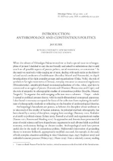 Introduction: Anthropology and Contentious Politics