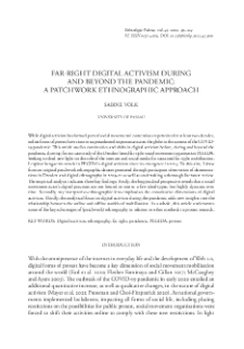 Far-Right Digital Activism During and Beyond the Pandemic: A Patchwork Ethnographic Approach