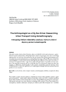 The Anthropologist as a City Bus Driver: Researching Urban Transport Using Autoethnography