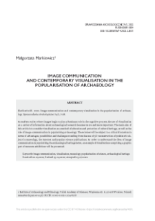 Image communication and contemporary visualisation in the popularisation of archaeology