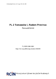 PL 2 Tomasz&oacute;w I, Radom Province
