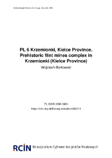 PL 6 Krzemionki, Kielce Province. Prehistoric flint mines complex in Krzemionki (Kielce Province)