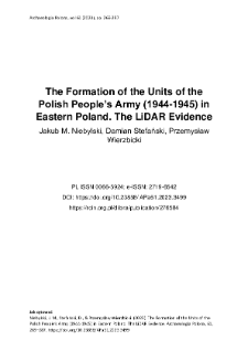 The Formation of the Units of the Polish People’s Army (1944-1945) in Eastern Poland. The LiDAR Evidence