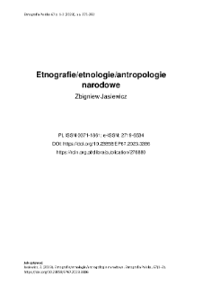 Etnografie/etnologie/antropologie narodowe